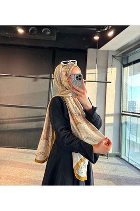 شال زرد زنانه BHRİLTAS - کد 849126588
