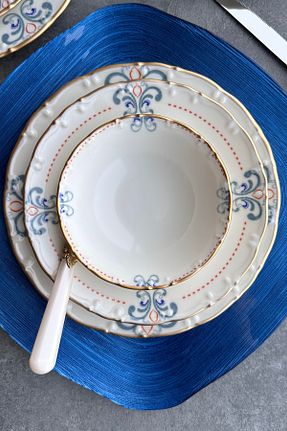 سرویس غذاخوری آبی 4 نفره porselenden - کد 864640903