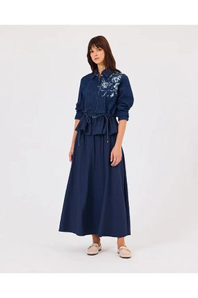 دامن حجاب سرمه ای زنانه تریکو SEÇİL - کد 864375488