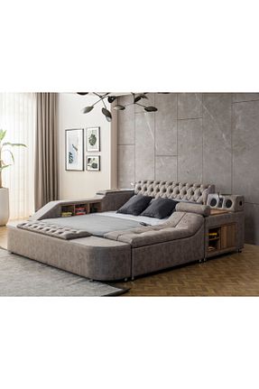 چارچوب تخت قهوه ای چوب Eymense - کد 249225502