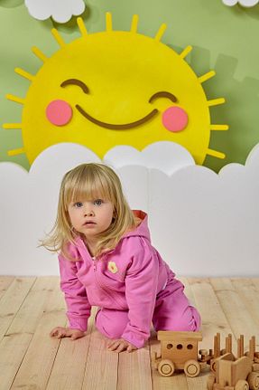 سوئیشرت صورتی بچه گانه چاپی Miny Center - کد 816218919
