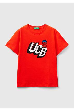 تیشرت صورتی بچه گانه رگولار United Colors of Benetton - کد 810236626