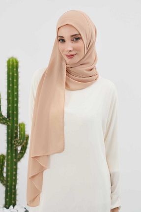 شال قهوه ای زنانه شیفون Aisha