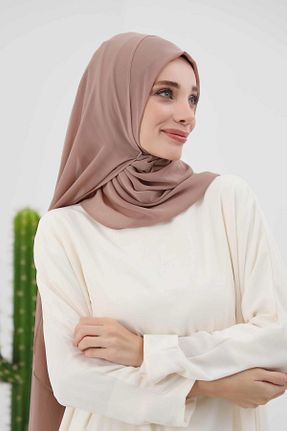 شال قهوه ای زنانه شیفون Aisha
