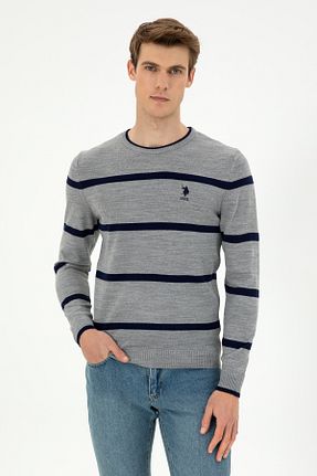 پلیور طوسی مردانه ساده U.S. Polo Assn. - کد 864411868