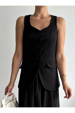 جلیقه مشکی زنانه Fitted Laluvia - کد 864424953