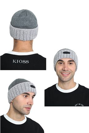 کلاه پشمی طوسی مردانه Polar DONEX - کد 864424057