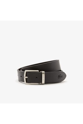 کمربند مشکی مردانه چرم خالص Lacoste - کد 371277756