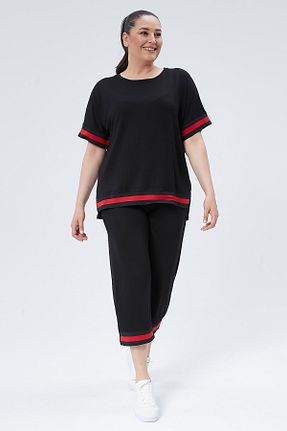 ست گرمکن سایز بزرگ مشکی زنانه مخلوط ویسکون Ebsumu - کد 839661519