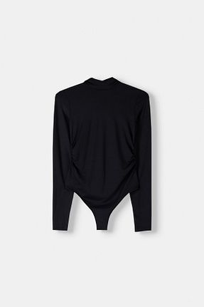 بادی مشکی زنانه یقه دگاژه Bershka - کد 864456193