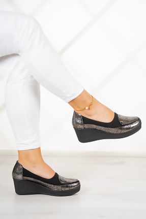 کفش پاشنه بلند پر مشکی زنانه پاشنه متوسط (5-9 سانتی متر) Erkan Saçmacı - کد 855644005