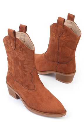 بوت / نیم بوت قهوه ای زنانه جیر ShoeTek - کد 864464879
