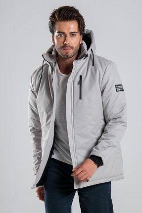 پالتو پشمی طوسی مردانه اسلیم فیت ByTrend - کد 744574638
