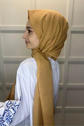 شال زرد زنانه پنبه ای Shecarf - کد 864472947