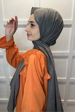 شال طوسی زنانه پنبه ای Shecarf - کد 864472943