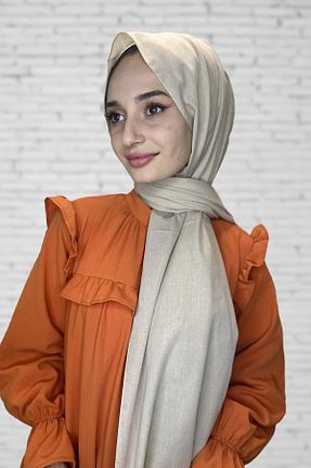 شال بژ زنانه پنبه ای Shecarf - کد 864472887