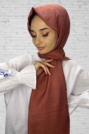 شال نارنجی زنانه پنبه ای Shecarf - کد 864472834