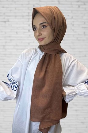 شال قهوه ای زنانه پنبه ای Shecarf - کد 864472905