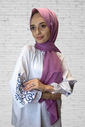 شال صورتی زنانه پنبه ای Shecarf - کد 864472923