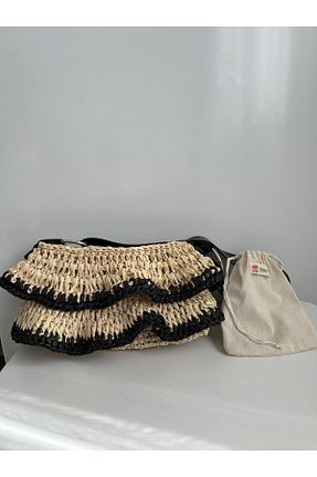 کیف دوشی مشکی زنانه حصیر nancastore - کد 864481161