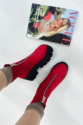 بوت / نیم بوت قرمز زنانه جیر inizio - کد 845383020