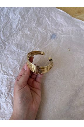 دستبند استیل (فولاد) طلائی زنانه استیل ضد زنگ Parla - کد 864485178