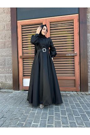 لباس مجلسی حجاب مشکی زنانه یقه ایستاده sümeyra - کد 864510521