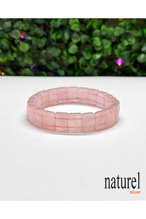 دستبند جواهر صورتی زنانه سنگ طبیعی Naturel Tılsım - کد 744570374