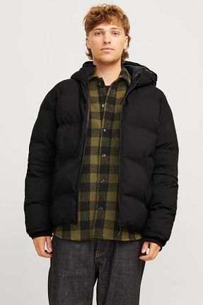 کاپشن مشکی مردانه پارچه Jack & Jones - کد 864576459
