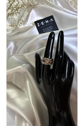 انگشتر استیل (فولاد) صورتی زنانه استیل (فولاد) ZENA ACCESSORİES - کد 856405102