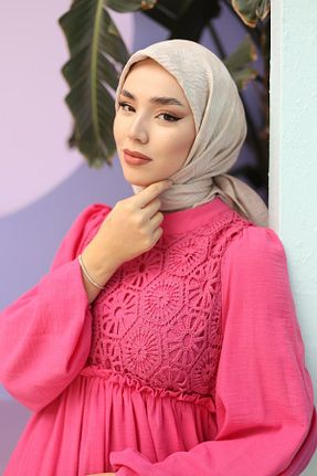 روسری بژ مودال Silk Home - کد 803097835