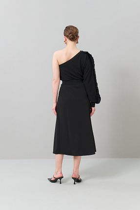 دامن مشکی زنانه چاک دار Roman - کد 864649603
