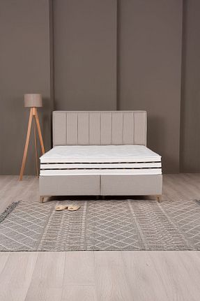 تختخواب جک دار بژ دو نفره Kilim Mobilya - کد 773598364