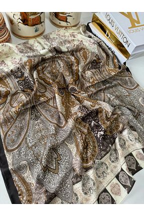 شال قهوه ای زنانه پنبه ای Oxygen Scarfs - کد 864674303