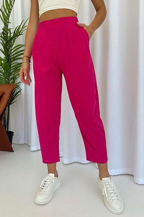 شلوار صورتی زنانه مخلوط پلی استر Mine Tan Butik - کد 838403502