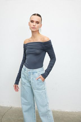 بلوز طوسی زنانه ساده VATKALI - کد 772577729