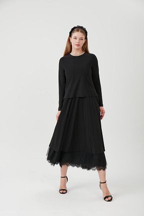 لباس مشکی زنانه بافتنی FİSTANBUL - کد 864691939