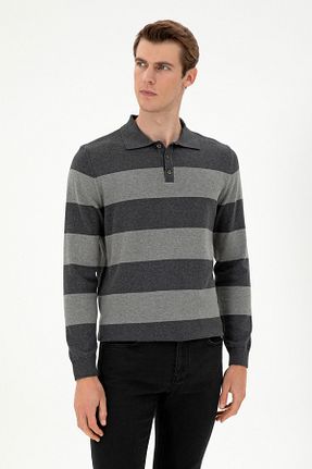 پلیور طوسی مردانه ساده U.S. Polo Assn. - کد 864703369