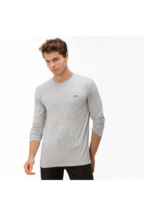 سوئیشرت طوسی مردانه ساده Lacoste - کد 32091067