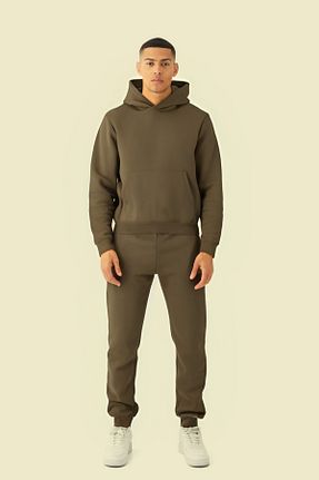 ست گرمکن خاکی مردانه پنبه پلی استر CMZ COLLECTİON - کد 864685746