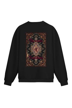 سوئیشرت مشکی زنانه چاپی Mounte Bianca - کد 864688863
