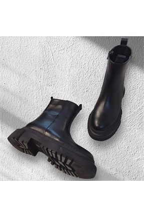 بوت / نیم بوت مشکی زنانه چرم مصنوعی Gİ LUXURY BOUTİQUE - کد 760026668