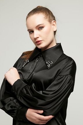 پیراهن مشکی زنانه رگولار Appleline - کد 864706611