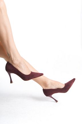 کفش استایلیتو زرشکی پاشنه نازک NITU Shoes - کد 864800967