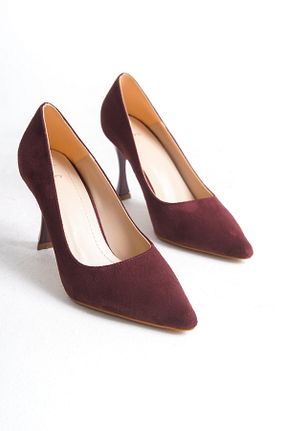 کفش استایلیتو زرشکی پاشنه نازک NITU Shoes - کد 864800967