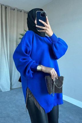 پلیور حجاب سرمه ای زنانه رگولار Genel Markalar - کد 864801293