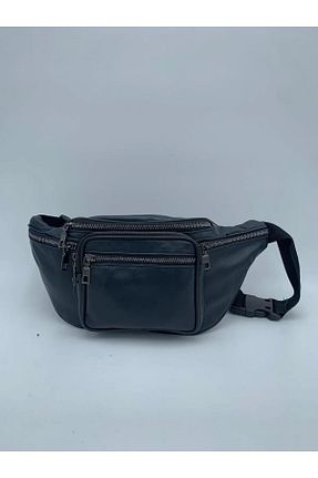 کیف کمری سرمه ای زنانه چرم خالص NahitaTyana - کد 864725345