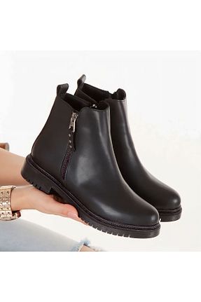 بوت / نیم بوت مشکی زنانه چرم مصنوعی ELMANDO - کد 777541770
