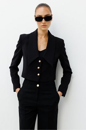 کت مشکی زنانه رگولار Moda İlgi - کد 864736590