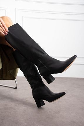 چکمه مشکی زنانه پاشنه متوسط (5-9 سانتی متر) ShoeTek - کد 864739813